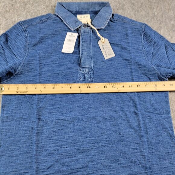 Todd Snyder Medium Indigo Rugby Polo Shirt size XS Blue Long Sleeve NWT $158 - Picture 4 of 13